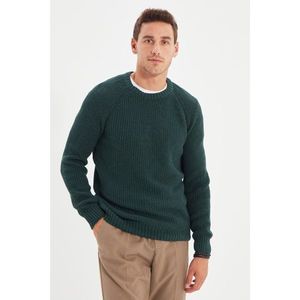 Trendyol Green Men's Crew Collar Raglan Sleeve Knitwear Sweater vyobraziť
