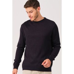 V0230 DEWBERRY MEN'S SWEATER-LACİVERT vyobraziť