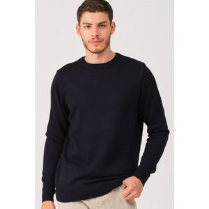 V0035 DEWBERRY MEN'S ROUNDNECK SWEATER-LACİVERT vyobraziť