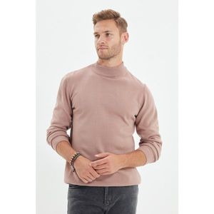 Trendyol Dried Rose Men Slim Fit Half Turtleneck Basic Sweater vyobraziť