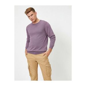 Koton Purple Cotton Crew Neck Sweater vyobraziť