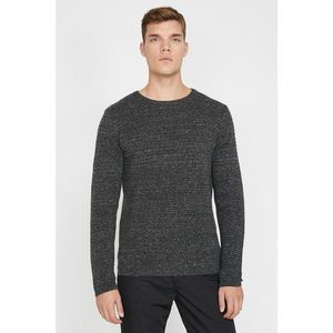 Koton Men's Grey Bike Collar Sweater vyobraziť