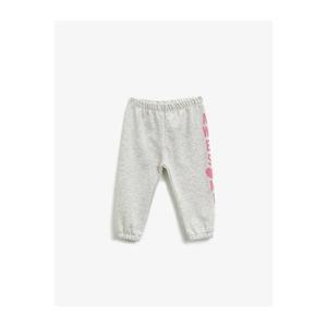 Koton Baby Girl Gray Normal Waist Printed Sweatpants vyobraziť