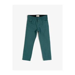 Koton Boy Green Cotton Pocketed Trousers vyobraziť