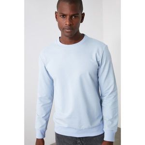 Trendyol Blue Men Regular Fit Crew Neck Long Sleeve Basic Sweatshirt vyobraziť