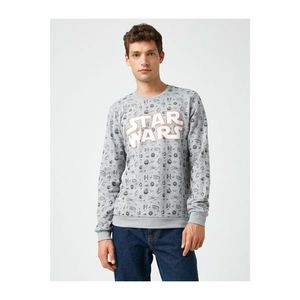 Koton Men's Gray Star Wars Licensed Crew Neck Sweatshirt vyobraziť