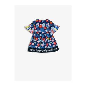 Koton Girl Blue Patterned Dress vyobraziť