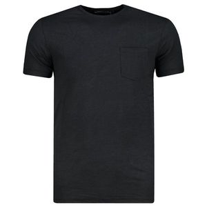 Trendyol Black Men's Basic Cotton Slim Fit T-Shirt - Short Sleeve Bicycle Collar Pocket Detailing vyobraziť