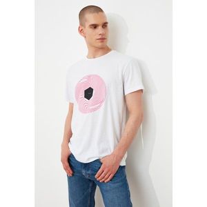 Trendyol White Men's T-Shirt vyobraziť