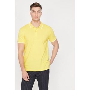 Koton Men's Yellow Polo Neck T-shirt vyobraziť