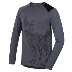 Merino thermal underwear T-shirt long men's Dog gray vyobraziť
