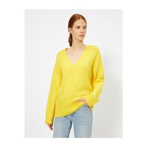 Koton Female Yellow V Collar Sweater vyobraziť