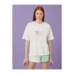 Koton Printed Crew Neck Short Sleeve Cotton T-Shirt vyobraziť