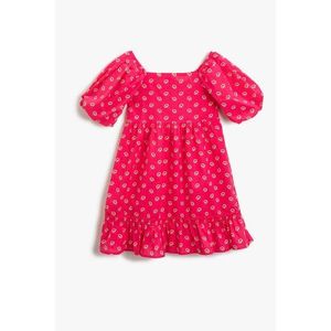 Koton Girl Pink Patterned Dress vyobraziť