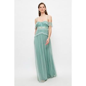 Trendyol Mint Accessory Detailed Evening Dress & Graduation Dress vyobraziť