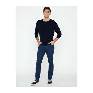 Koton Men's Navy Blue Trousers vyobraziť