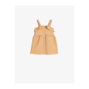 Koton Baby Girl Yellow Frilly Checked Mini Dress vyobraziť