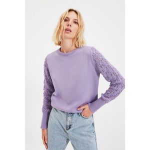 Trendyol Lilac Sleeve Detailed Knitwear Sweater vyobraziť