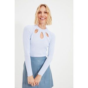 Trendyol Blue Cut Out Detailed Knitwear Sweater vyobraziť