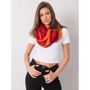 Women's red and orange scarf vyobraziť