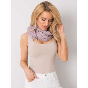 Light purple women's scarf with fringes vyobraziť