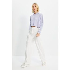 Trendyol Lilac Crop Knitted Sweatshirt vyobraziť