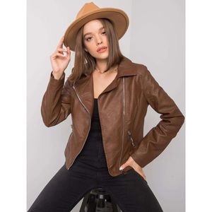 Brown eco-leather jacket vyobraziť
