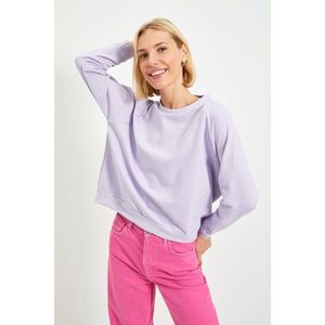 Trendyol Lilac Reglan Sleeve Basic Knitted Sweatshirt vyobraziť