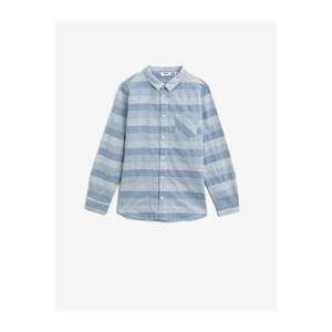 Koton Boy Striped Cotton Classic Collar Long Sleeve Shirt vyobraziť