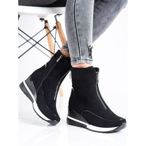 HIGH BLACK ANKLE BOOTS VINCEZA vyobraziť