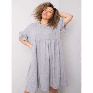 Gray plus size cotton dress vyobraziť
