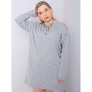 Gray cotton plus size dress vyobraziť
