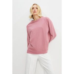 Trendyol Dried Rose Raglan Sleeve Oversize Knitted Sweatshirt vyobraziť