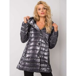 Women's gray quilted jacket vyobraziť