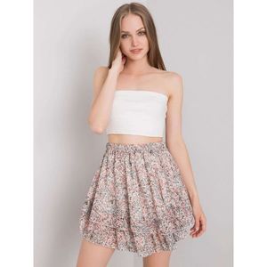 White and pistachio mini skirt with small patterns vyobraziť