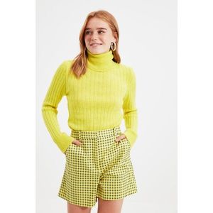 Trendyol Yellow Turtleneck Corded Knitwear Sweater vyobraziť