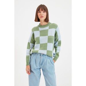 Trendyol Blue Color Block Knitwear Sweater vyobraziť