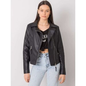 Women's black eco-leather jacket vyobraziť