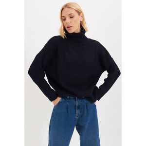Trendyol Navy Blue Turtleneck Knitwear Sweater vyobraziť