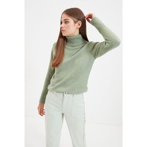 Trendyol Mint Turtleneck Knitwear Sweater vyobraziť