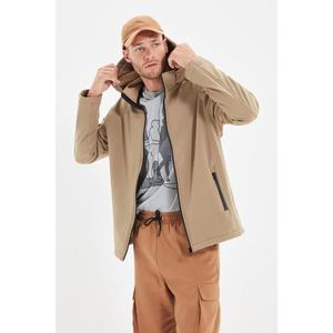 Trendyol Beige Men's Zippered Detachable Hooded Jacket vyobraziť