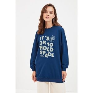 Trendyol Indigo Knitted Sweatshirt vyobraziť