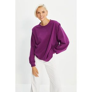 Trendyol Plum Wadding Basic Knitted Thin Sweatshirt vyobraziť