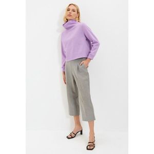 Trendyol Lilac Turtleneck Basic Raised Knitted Thick Sweatshirt vyobraziť