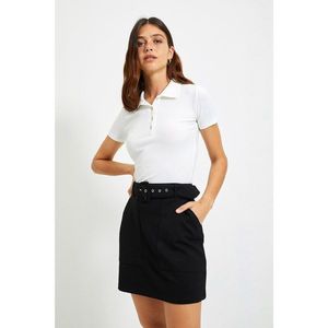 Trendyol Black Belt Detailed Knitted Skirt vyobraziť