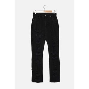 Trendyol Black Ripped Detailed High Waist Bootcut Jeans vyobraziť