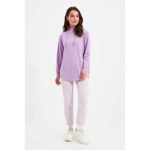 Trendyol Lilac Knitted Sweatshirt vyobraziť