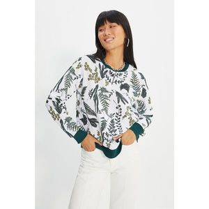 Trendyol Multi Color Printed Basic Knitted Sweatshirt vyobraziť