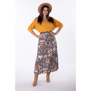 Pleated skirt with a contrasting pattern vyobraziť