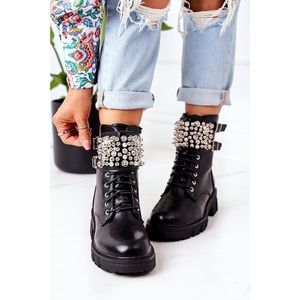 Insulated Boots With Pearls Black Now Or Never vyobraziť